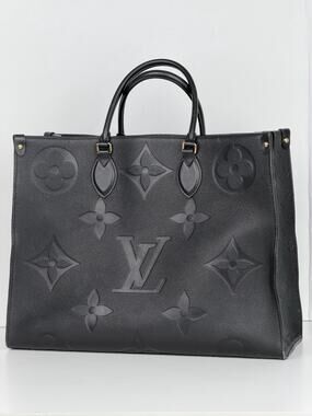 Louis Vuitton OnTheGo GM Tote Bag in Black Monogram Empreinte Leather NFC D-4